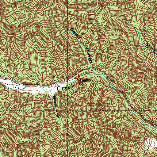 Topographic Map of Anglin Church, KY