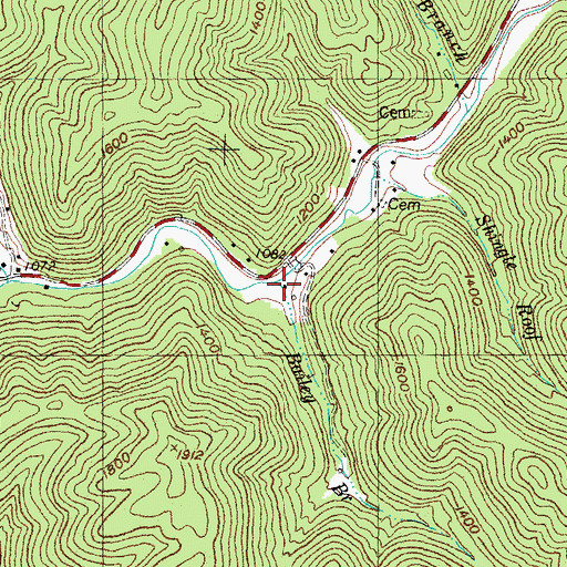 Topographic Map of Bailey Branch, KY