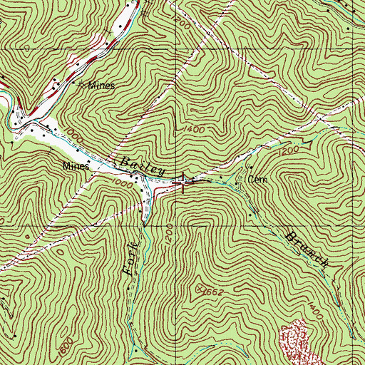 Topographic Map of Bailey Branch School, KY