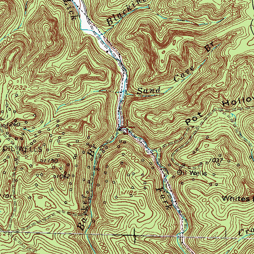 Topographic Map of Barker Branch, KY