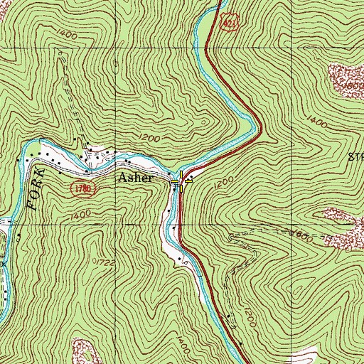 Topographic Map of Beech Fork, KY