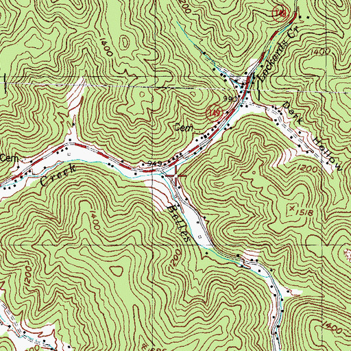 Topographic Map of Belles Fork, KY