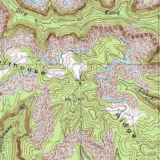Topographic Map of Bolthouse Ridge, KY