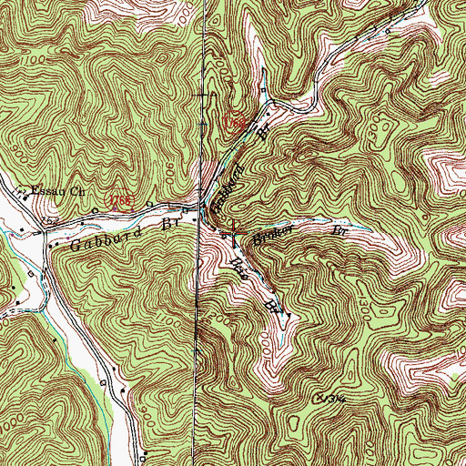 Topographic Map of Broker Branch, KY