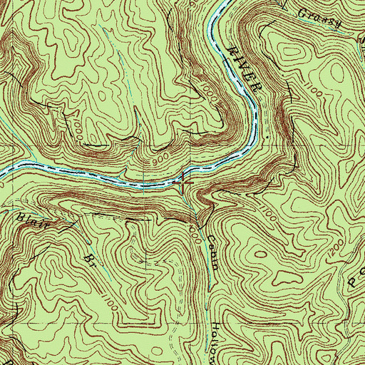 Topographic Map of Cabin Hollow, KY