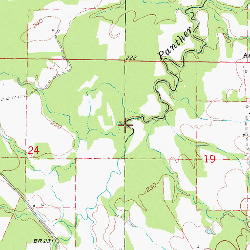 Topographic Map of Lick Branch, AR