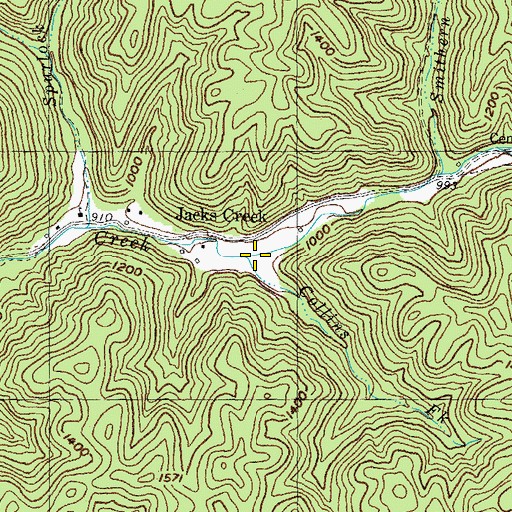 Topographic Map of Collins Fork, KY