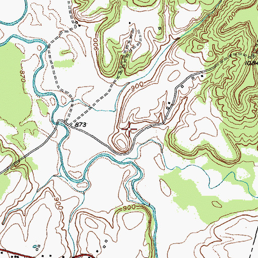 Topographic Map of Copper Creek, KY