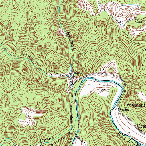 Topographic Map of Dump Branch, KY