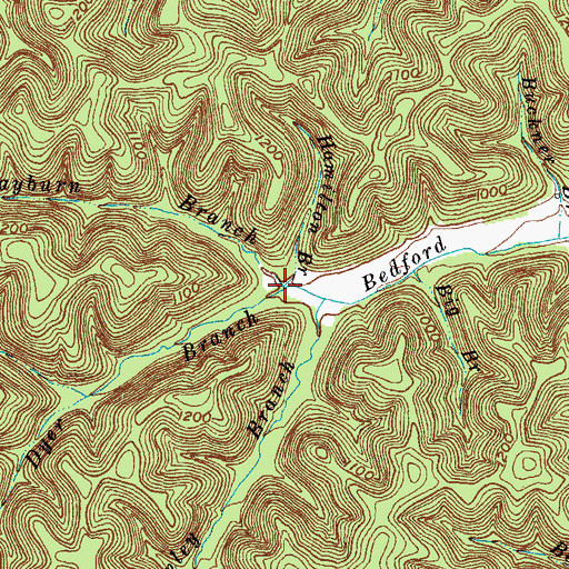 Topographic Map of Dyer Branch, KY