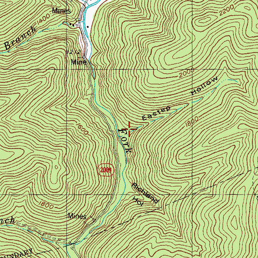 Topographic Map of Eastep Hollow, KY