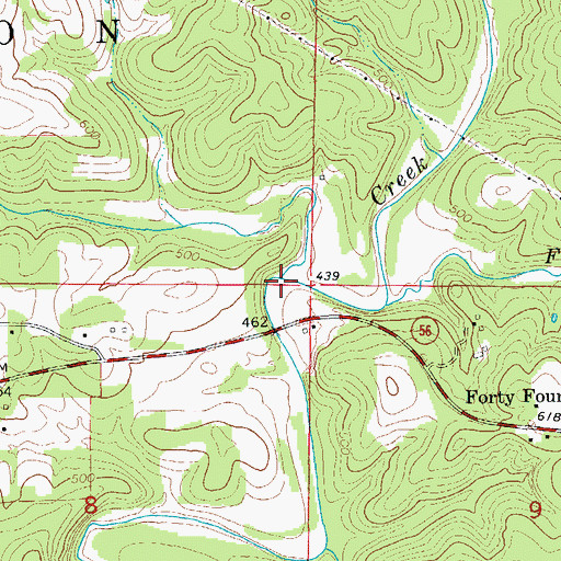 Topographic Map of Little Brushy Creek, AR