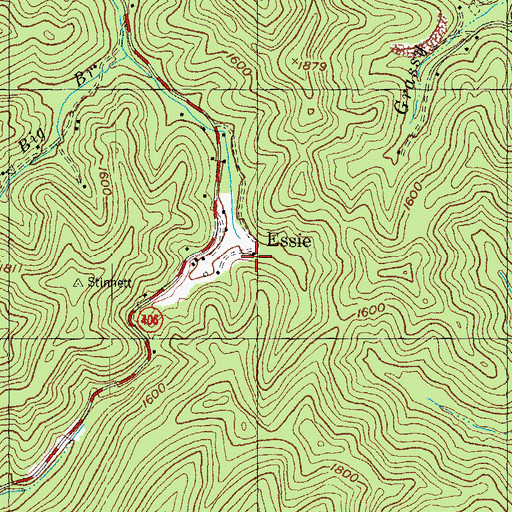 Topographic Map of Essie, KY
