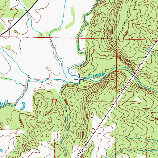Topographic Map of Little Bull Creek, AR