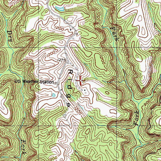 Topographic Map of Fletcher Ridge, KY