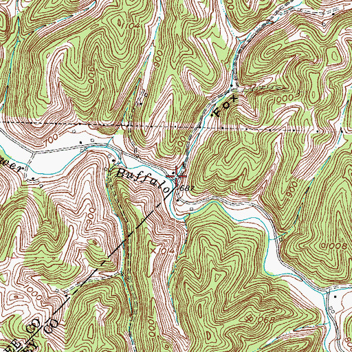Topographic Map of Fox Hollow, KY