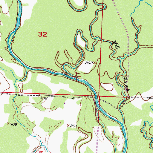 Topographic Map of Little Cossatot River, AR