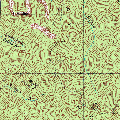 Topographic Map of Gray Mountain, KY