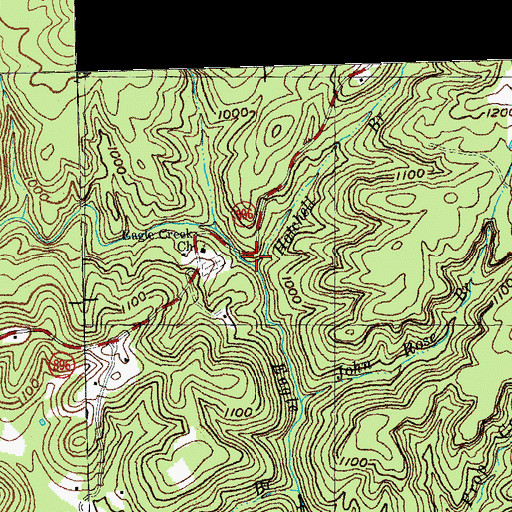 Topographic Map of Hatchell Branch, KY