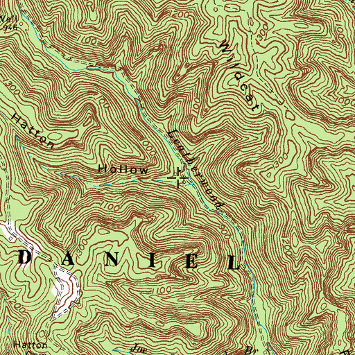 Topographic Map of Hatton Hollow, KY