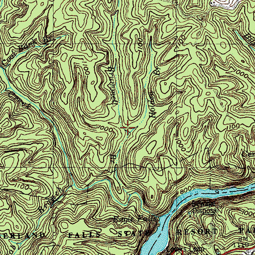 Topographic Map of Holden Branch, KY