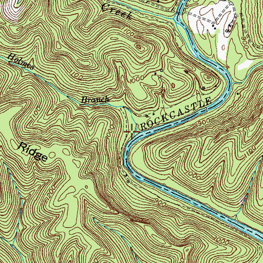 Topographic Map of Holmes Branch, KY