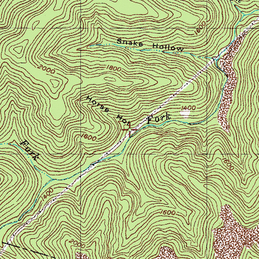Topographic Map of Horse Hollow, KY