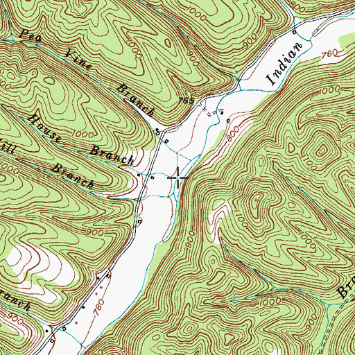 Topographic Map of House Branch, KY
