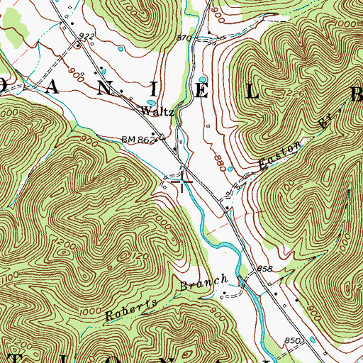Topographic Map of Island Fork, KY