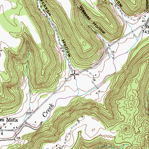 Topographic Map of Jackson Hollow, KY