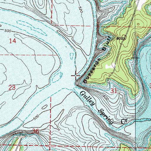 Topographic Map of Little North Fork White River, AR