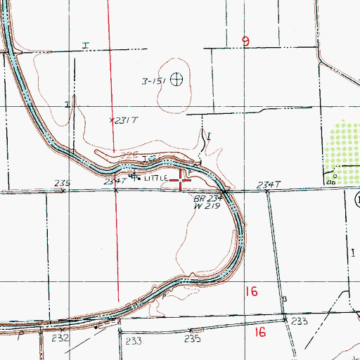 Topographic Map of Little River Chapel, AR