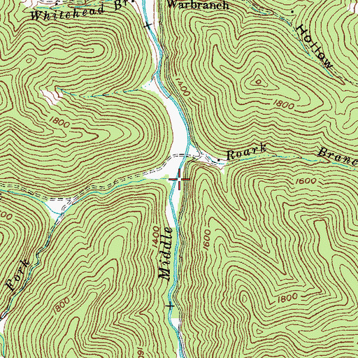 Topographic Map of Marrowbone Creek, KY