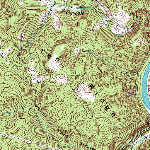 Topographic Map of Mine Ten Ridge, KY