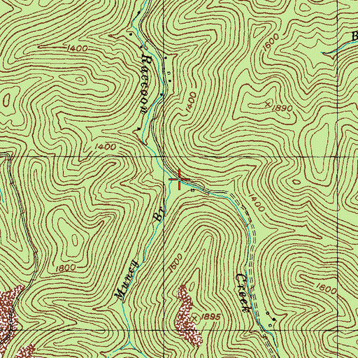 Topographic Map of Muncy Branch, KY