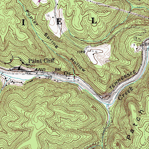 Topographic Map of Poplar Spring Hollow, KY