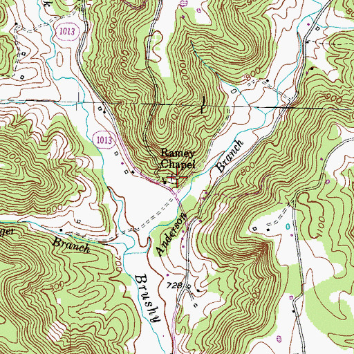 Topographic Map of Ramey Chapel, KY
