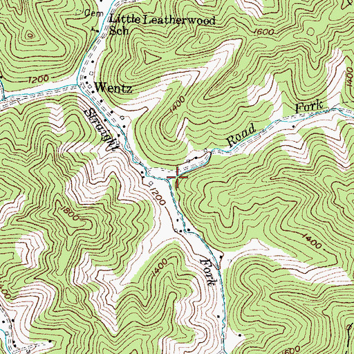 Topographic Map of Road Fork, KY
