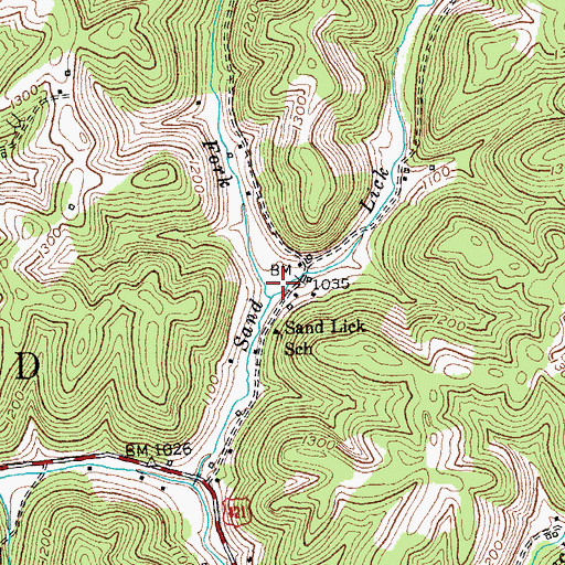 Topographic Map of Roses Fork, KY