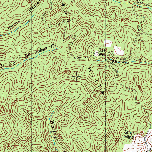 Topographic Map of Sand Hills, KY