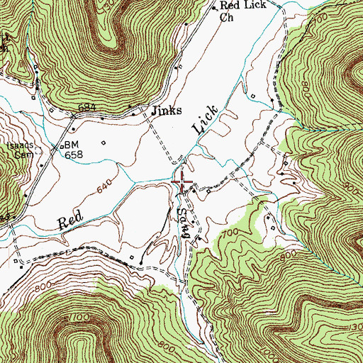 Topographic Map of Sang Branch, KY