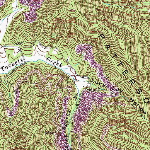 Topographic Map of Sarah Sparks Branch, KY