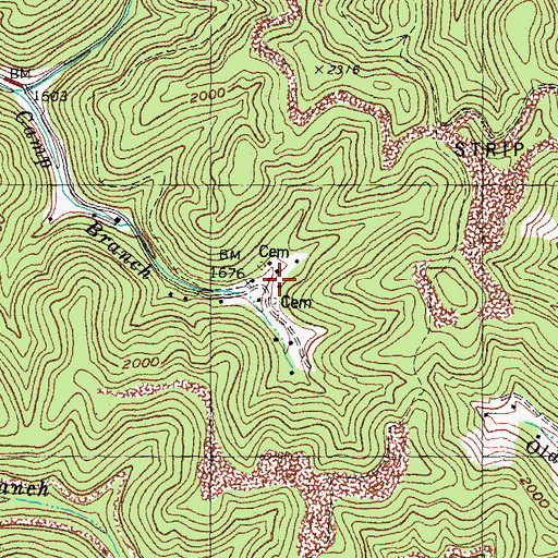 Topographic Map of Saylor School, KY
