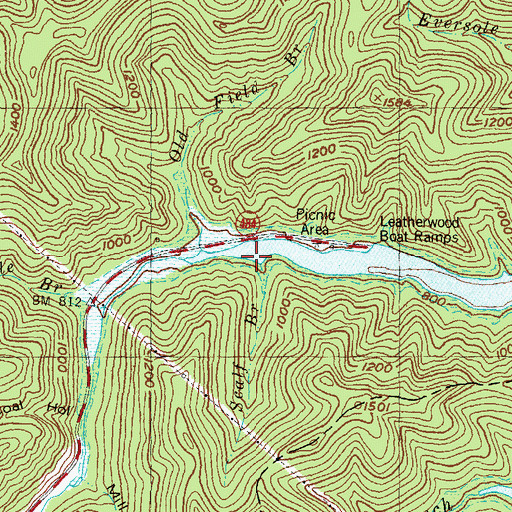 Topographic Map of Scalf Branch, KY