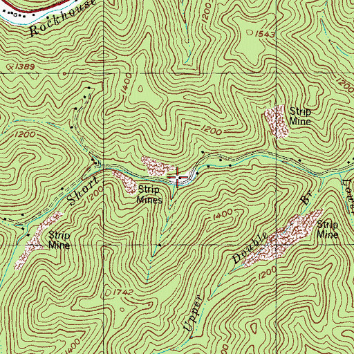 Topographic Map of Short Creek School, KY