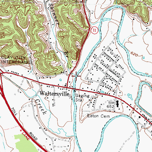 Topographic Map of Skinner Branch, KY