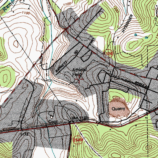 Topographic Map of Sparks Vocational School, KY
