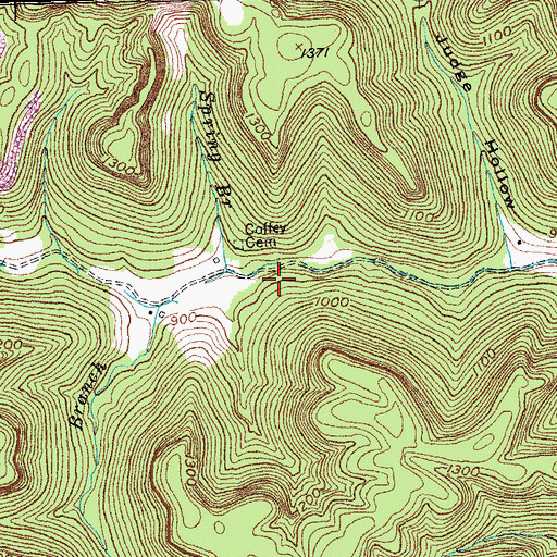 Topographic Map of Spring Branch, KY