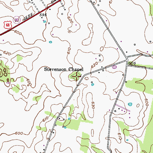 Topographic Map of Stevenson Chapel, KY