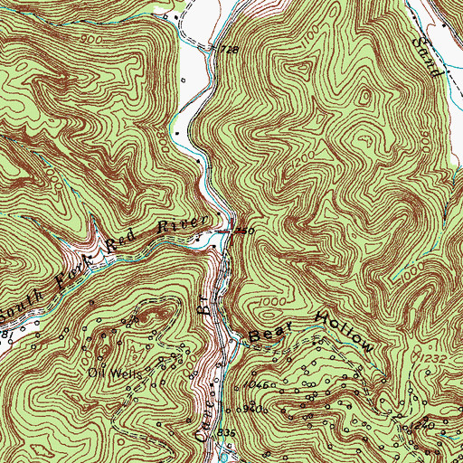 Topographic Map of Stump Cave Branch, KY